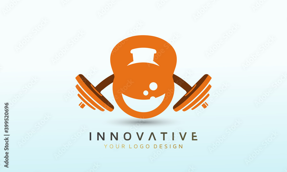 Lab bottle fitness vector logo design, fitness logo design, dumbbell icon, Gym Logo Ideas and Fitness Logo Designs Lab bottle fitness vector logo design, fitness logo design, dumbbell icon, Gym Logo Ideas and Fitness Logo Designs