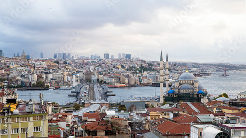 View of the Istanbul at cloudy weather, Turkey © frimufilms