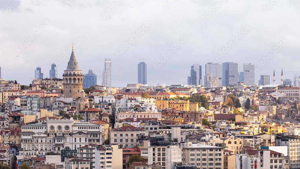 View of the Istanbul at cloudy weather, Turkey View of the Istanbul at cloudy weather, Turkey