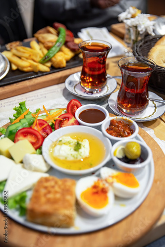Meal in a restaurant in Istanbul, Turkey