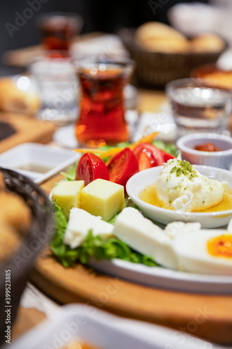 Meal in a restaurant in Istanbul, Turkey