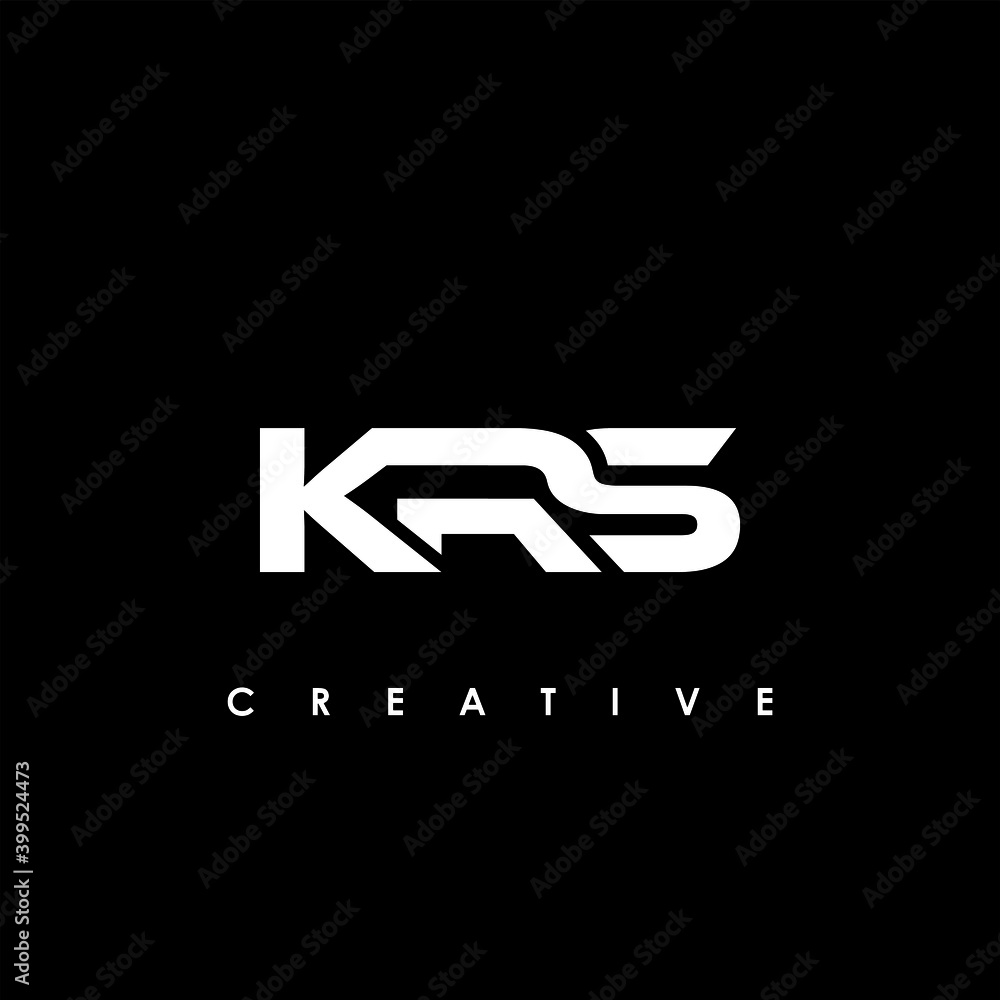 Lexica - Letters KRS as a logo typography art black and white