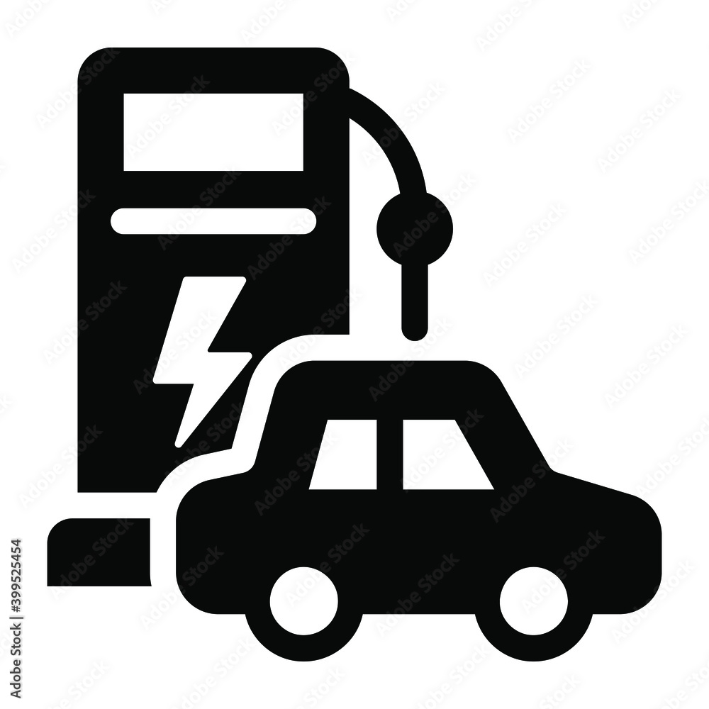 
Fuel dispenser icon design, filled vector of petrol kiosk 
