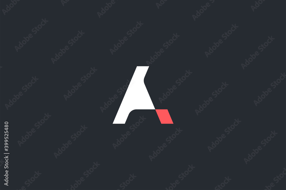 Minimal Modern Abstract Letter A Dark Background Logo Template Minimal Modern Abstract Letter A Dark Background Logo Template