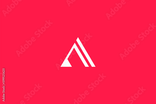 Minimal Modern Abstract Letter A Dark Background Logo Template