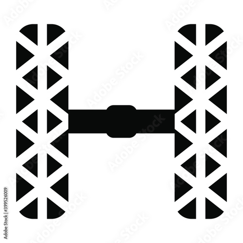 
Wheel balancer vector style, icon of wheel alignment 
