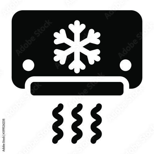 
An editable filled vector of car ac 
