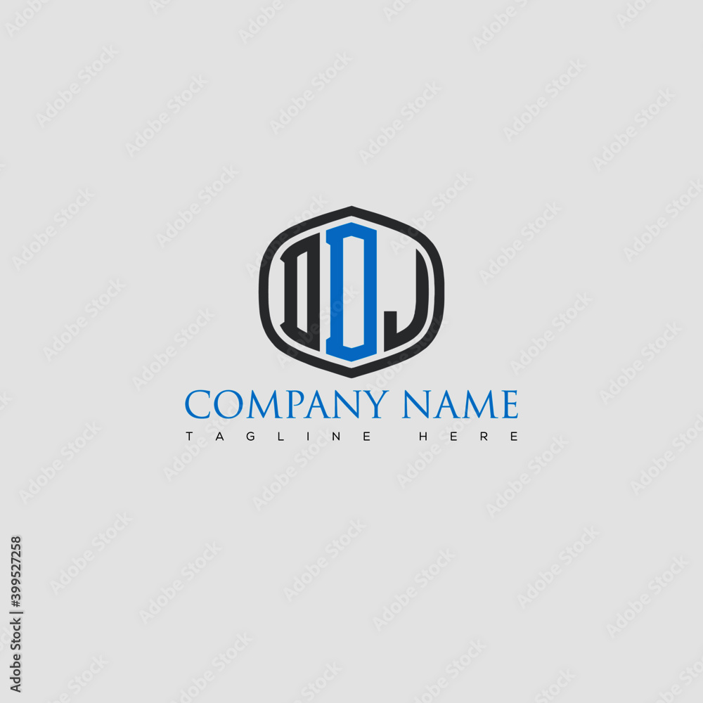DDJ Letter Logo Design and Monogram Icon.