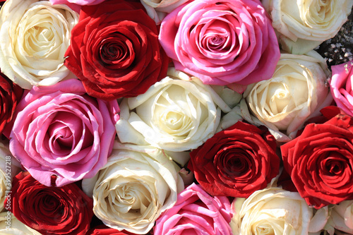 Mixed roses bridal flowers