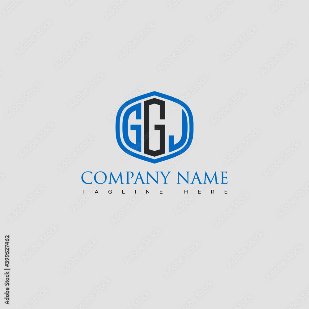 GGJ Letter Logo Design and Monogram Icon. GGJ Letter Logo Design and Monogram Icon.