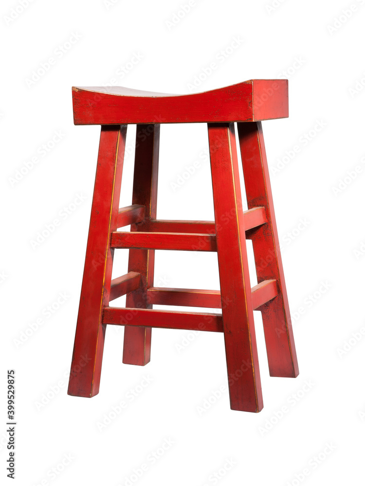 Antique wooden chinese chair isolated on white Antique wooden chinese chair isolated on white