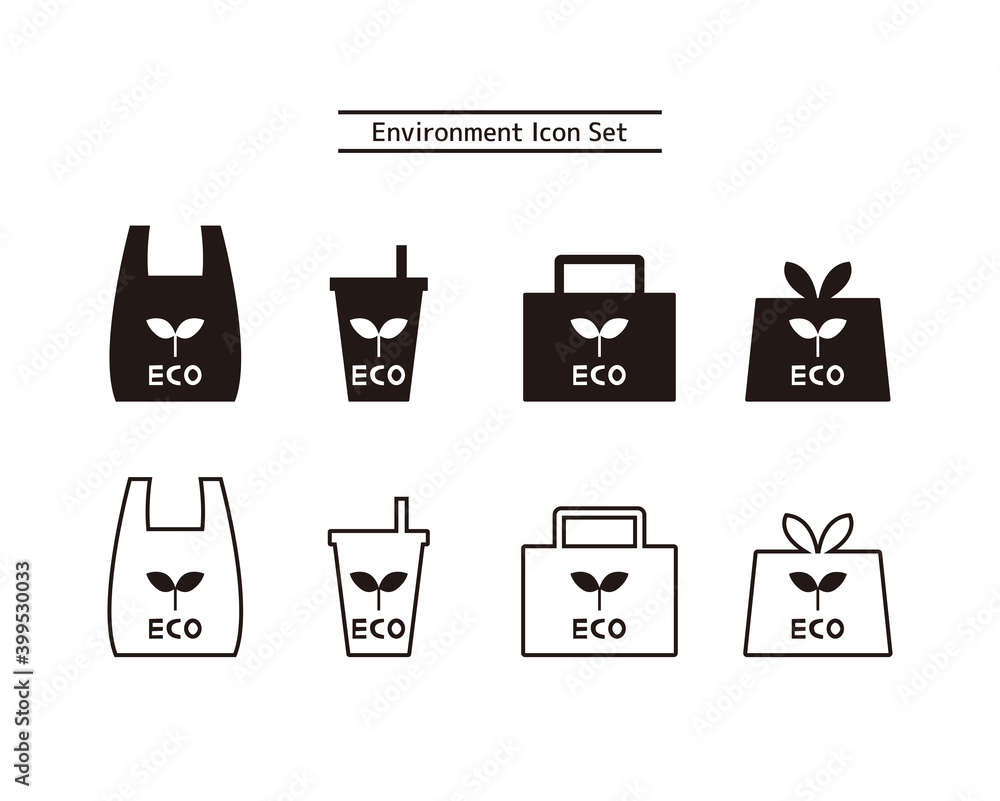 テイクアウト エコバック ベクターイラスト Stock Vector Adobe Stock