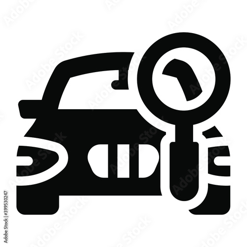  Magnifier with car, trendy filled icon of car investigation 
