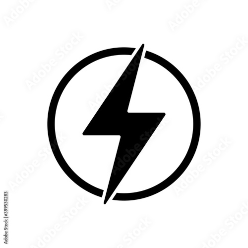 electricity power symbol or icon vector design template, high voltage electric shock danger sign illustration