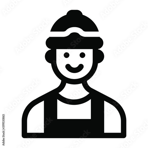 
Trendy filled icon of workshop labour, repairman