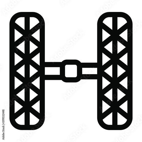 
Wheel balancer vector style, icon of wheel alignment 
