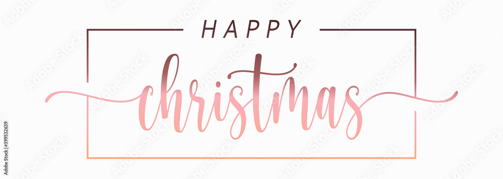 Merry Christmas Lettering Calligraphy.