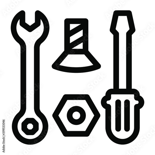 
Mechanical tools vector in editable filled style 

