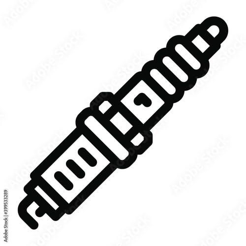 
Shock absorber, spring in modern filled style 
