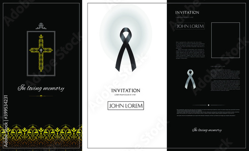 Funeral service, burial ceremony organization agency or company retro poster. Vector.