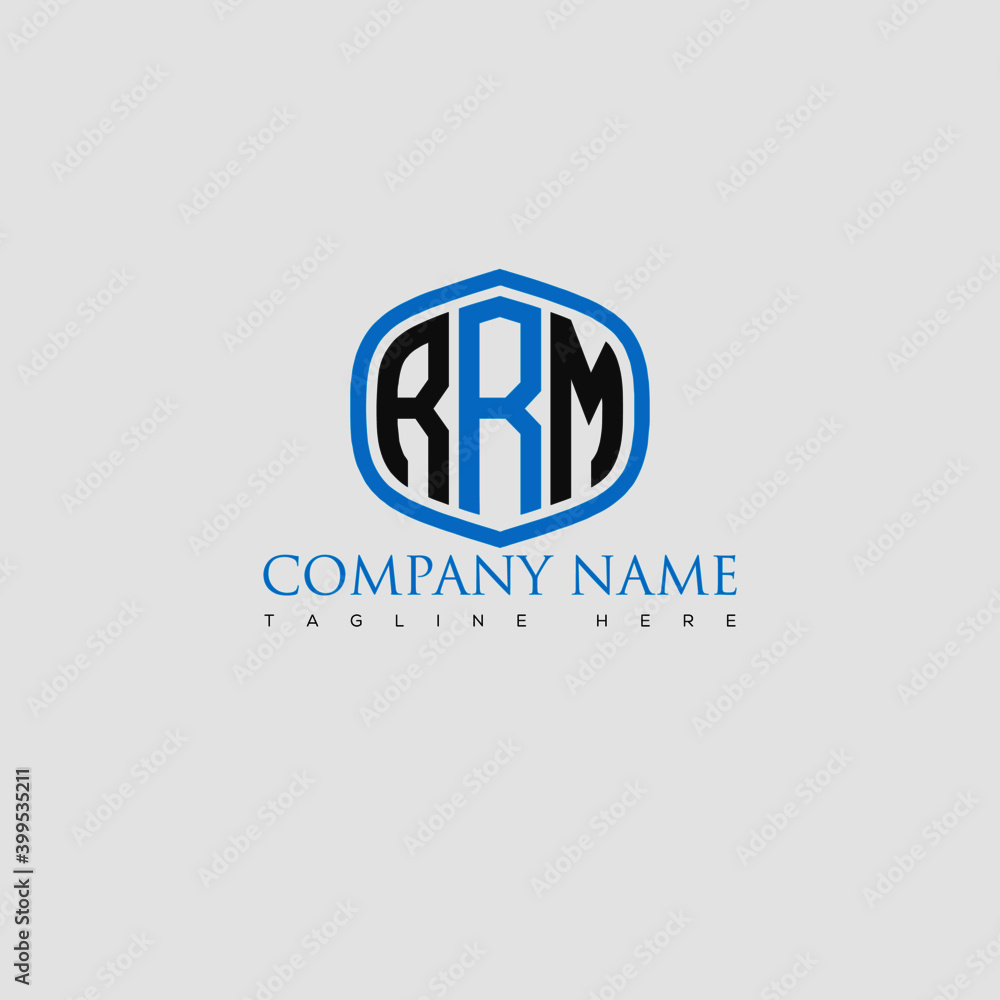 RRM Letter Logo Design and Monogram Icon.