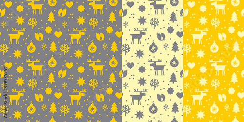Nordic vibes modern Xmas geometric pattern