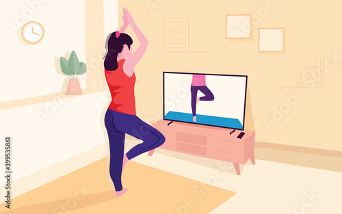 Online yoga class