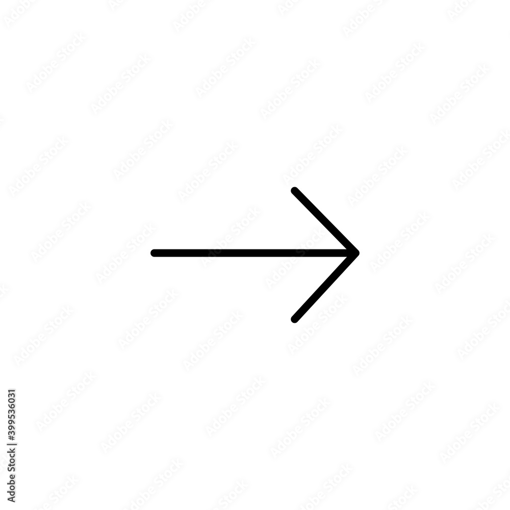 Arrow icon. Right direction symbol modern, simple, vector, icon for website design, mobile app, ui. Vector Illustration Arrow icon. Right direction symbol modern, simple, vector, icon for website design, mobile app, ui. Vector Illustration