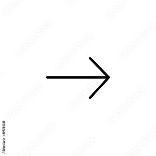 Arrow icon. Right direction symbol modern, simple, vector, icon for website design, mobile app, ui. Vector Illustration