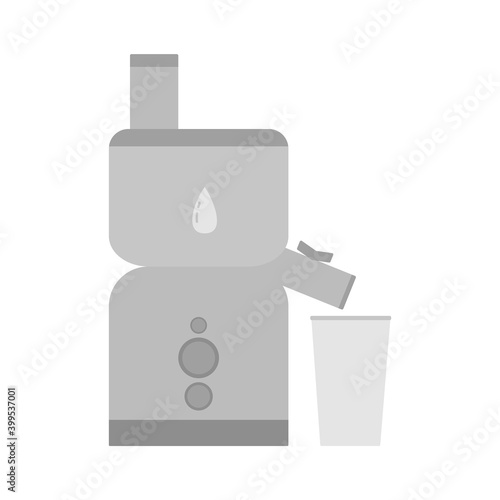 Cold pressed juicer, electric fruit and vegetable juicer, flat style gray kitchen beverage equipment