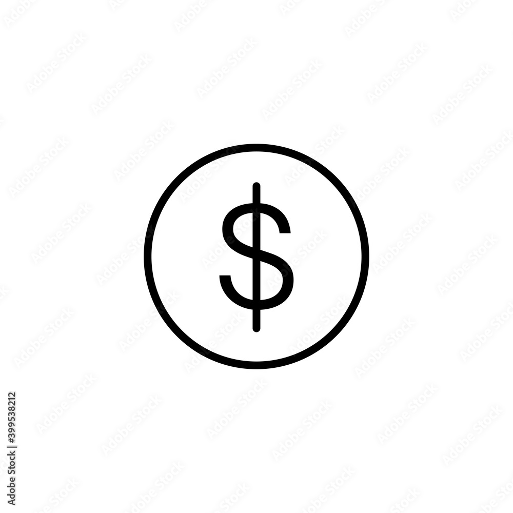 US Dollar icon. Currency symbol modern, simple, vector, icon for website design, mobile app, ui. Vector Illustration US Dollar icon. Currency symbol modern, simple, vector, icon for website design, mobile app, ui. Vector Illustration