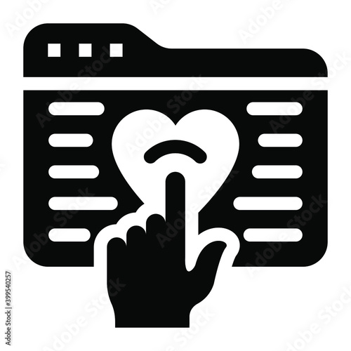 
Impressions rate icon in editable glyph style 

