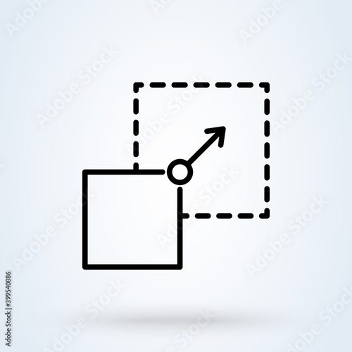 Scalability or scalable system line art vector icon for apps and websites