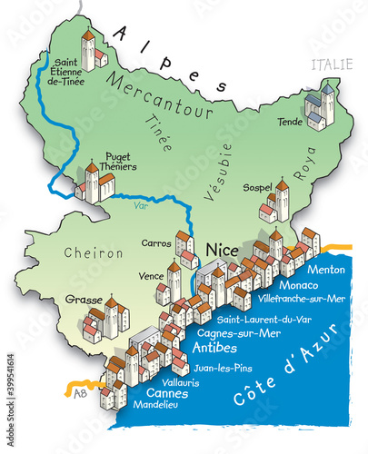06 Carte du département des Alpes-Maritimes