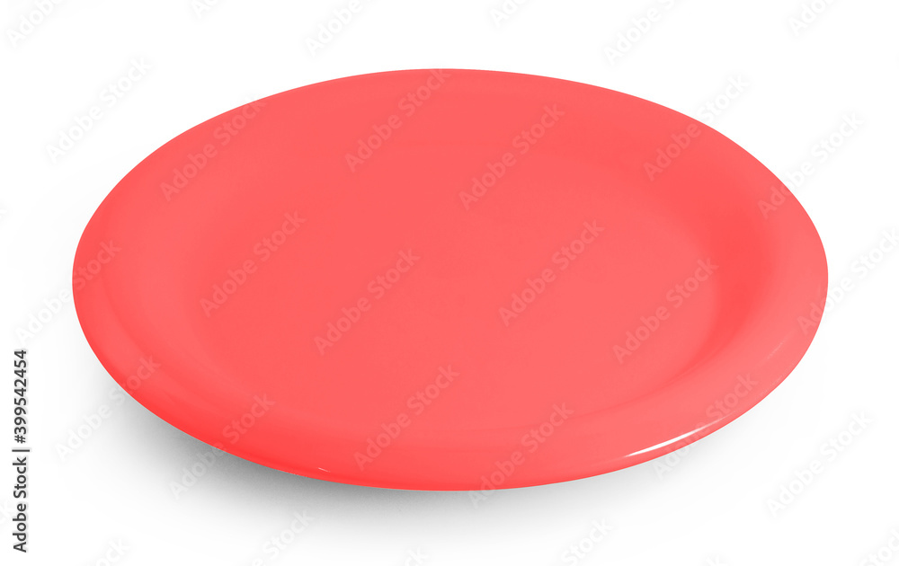 empty plate on white background. empty plate on white background.