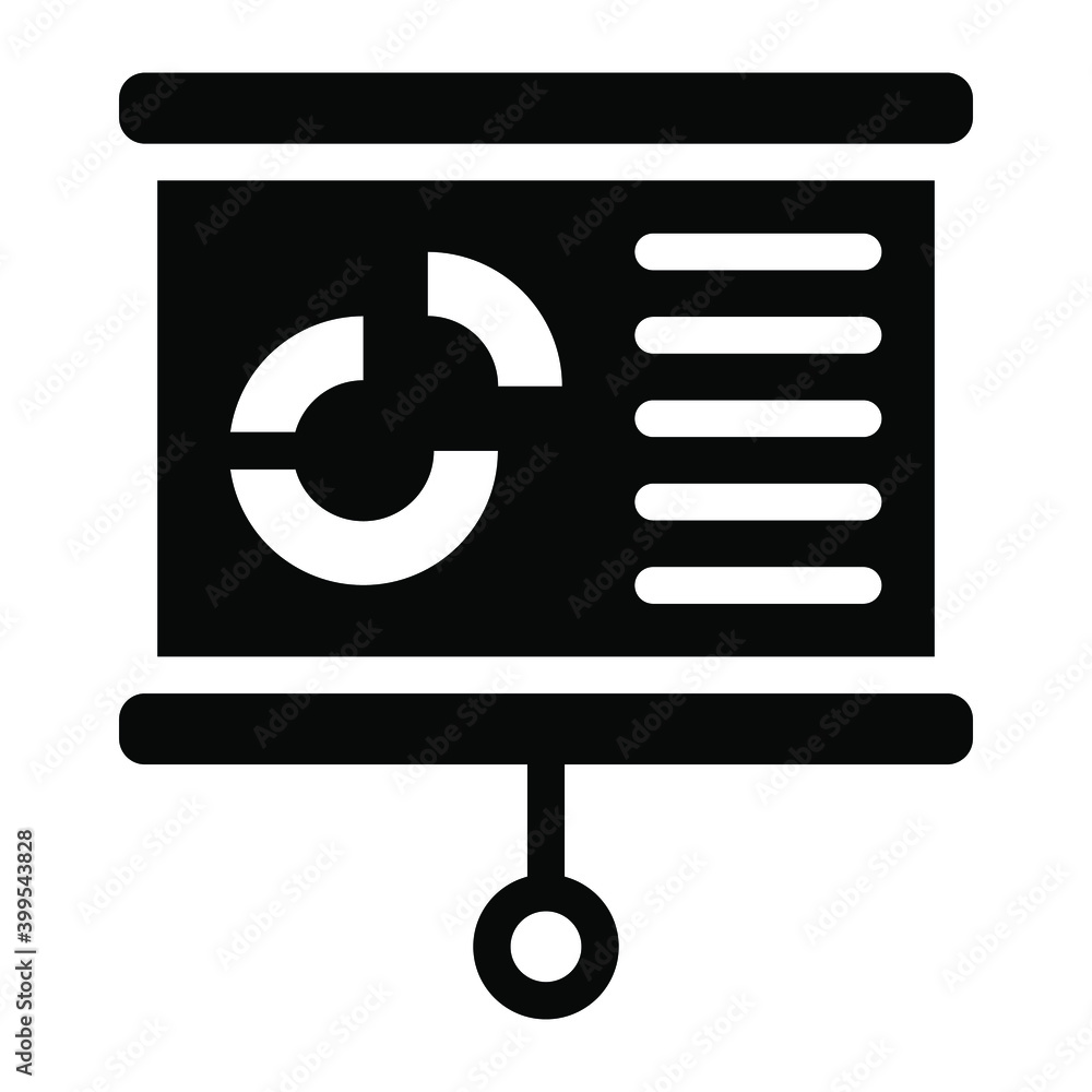 Business graphical presentation icon in solid design
Business graphical presentation icon in solid design