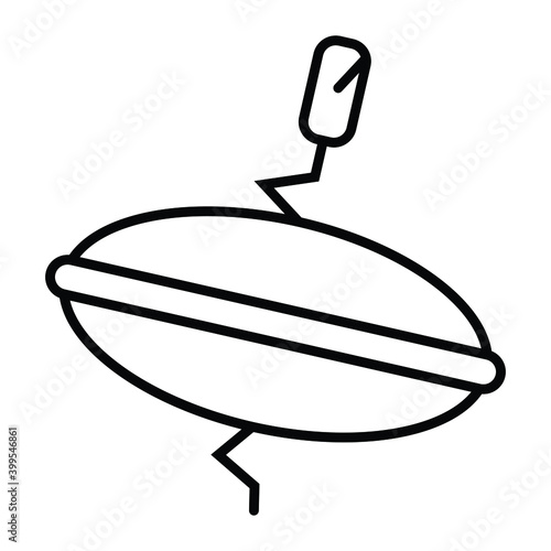 Top toy vector kids whirligig humming spinner icon