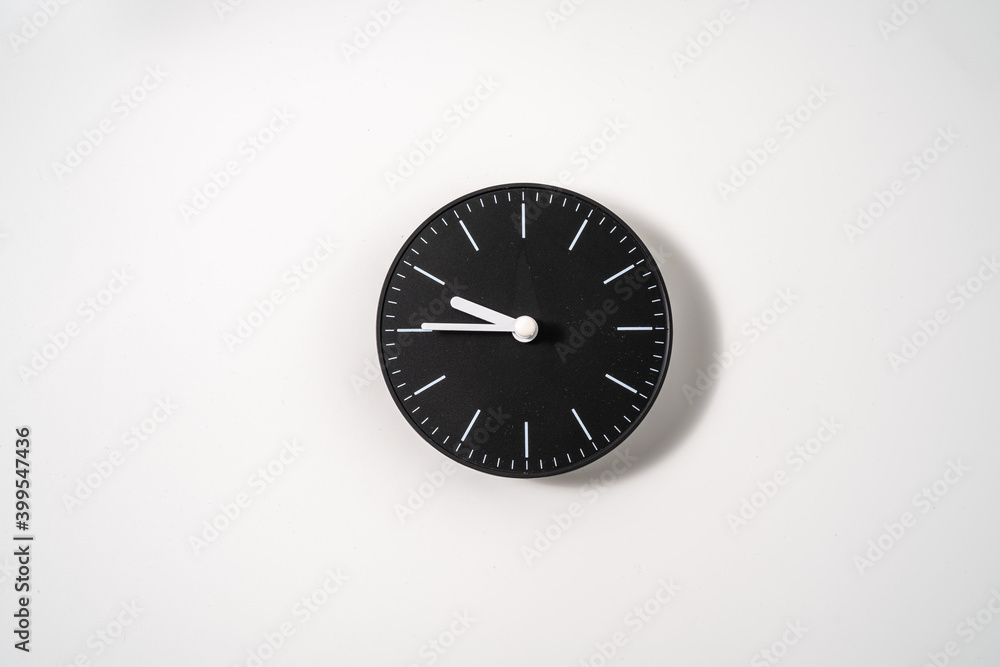 close up of an office clock on white background with clipping path close up of an office clock on white background with clipping path