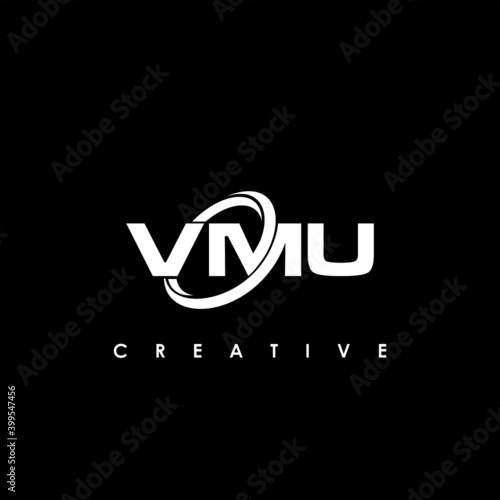 VMU Letter Initial Logo Design Template Vector Illustration photo