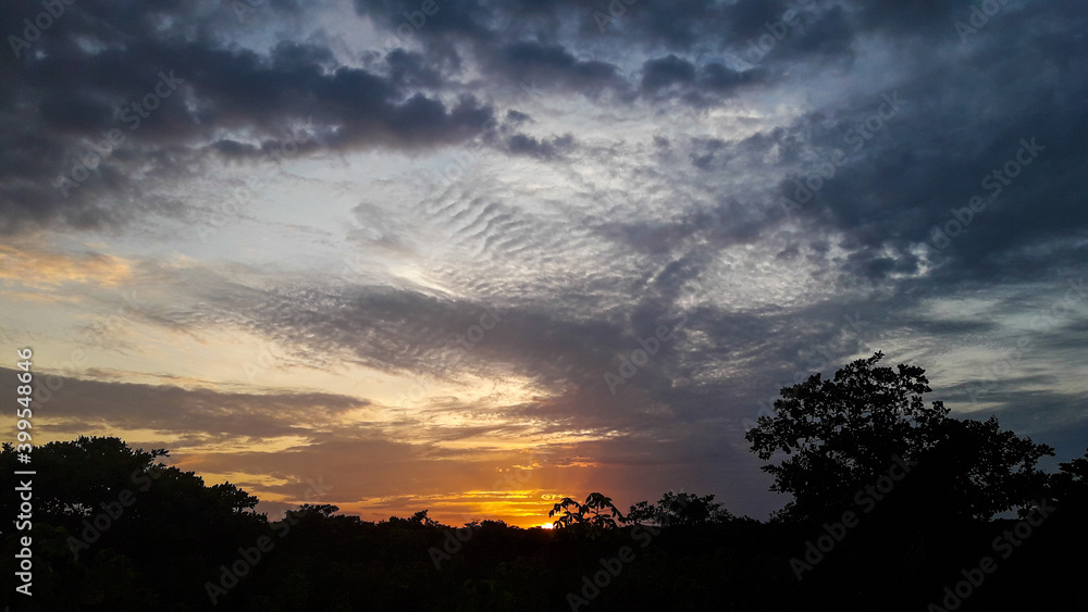 Fototapeta premium sunset in the clouds - 01