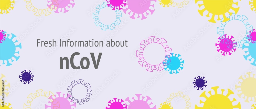 Fresh Information About Covid 19, nCoV. Virus Protection Flat Corona Web Page.