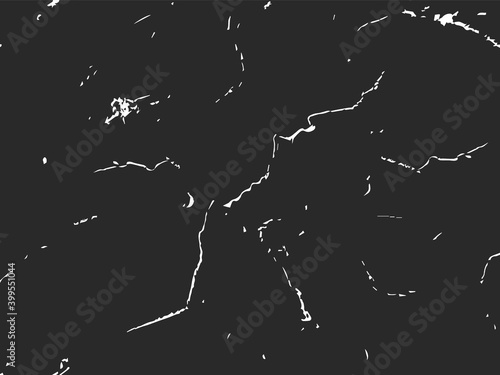 White scratches on black surface. Deep linear cuts and old traces scraping dirty glass abstract parasites and bacteria magnified by vector microscope.