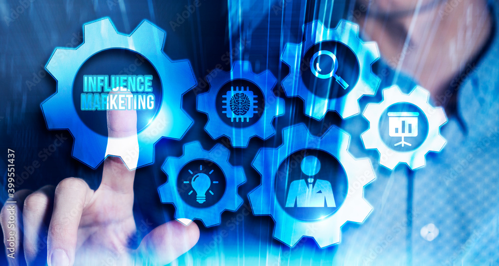 Internet, business, Technology and network concept. Influencer marketing concept. Internet, business, Technology and network concept. Influencer marketing concept.