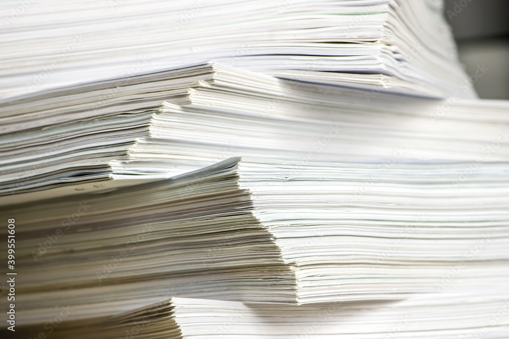 bundles bales of paper documents. stacks packs pile on the desk in the office bundles bales of paper documents. stacks packs pile on the desk in the office
