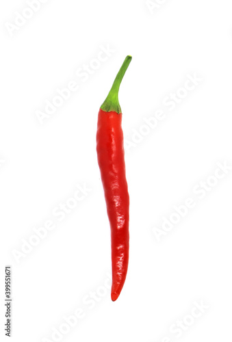 Red chilli in nature Red pepper top view Fresh food ingredients Flavoring and spices Isolated on white background