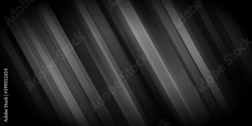 Abstract background with glowing colorful oblique stripes in black and gray colors