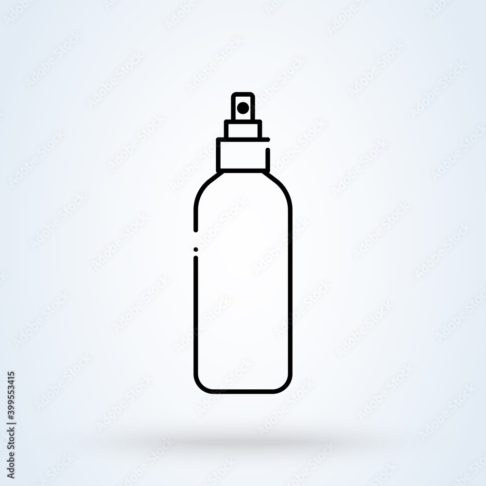 Bottle alcohol spraying Anti-Bacterial Sanitizer, Sanitizer to prevent colds, virus, Coronavirus, flu. Flat icon design infection control concept.Simple modern icon design illustration. Bottle alcohol spraying Anti-Bacterial Sanitizer, Sanitizer to prevent colds, virus, Coronavirus, flu. Flat icon design infection control concept.Simple modern icon design illustration.