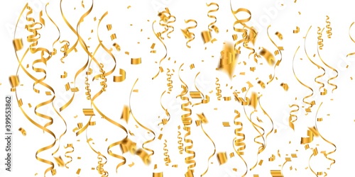 3D Golden Confetti stock Image
