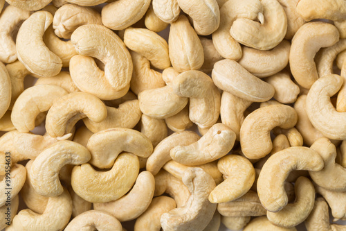 Heap of cashew nut in studio