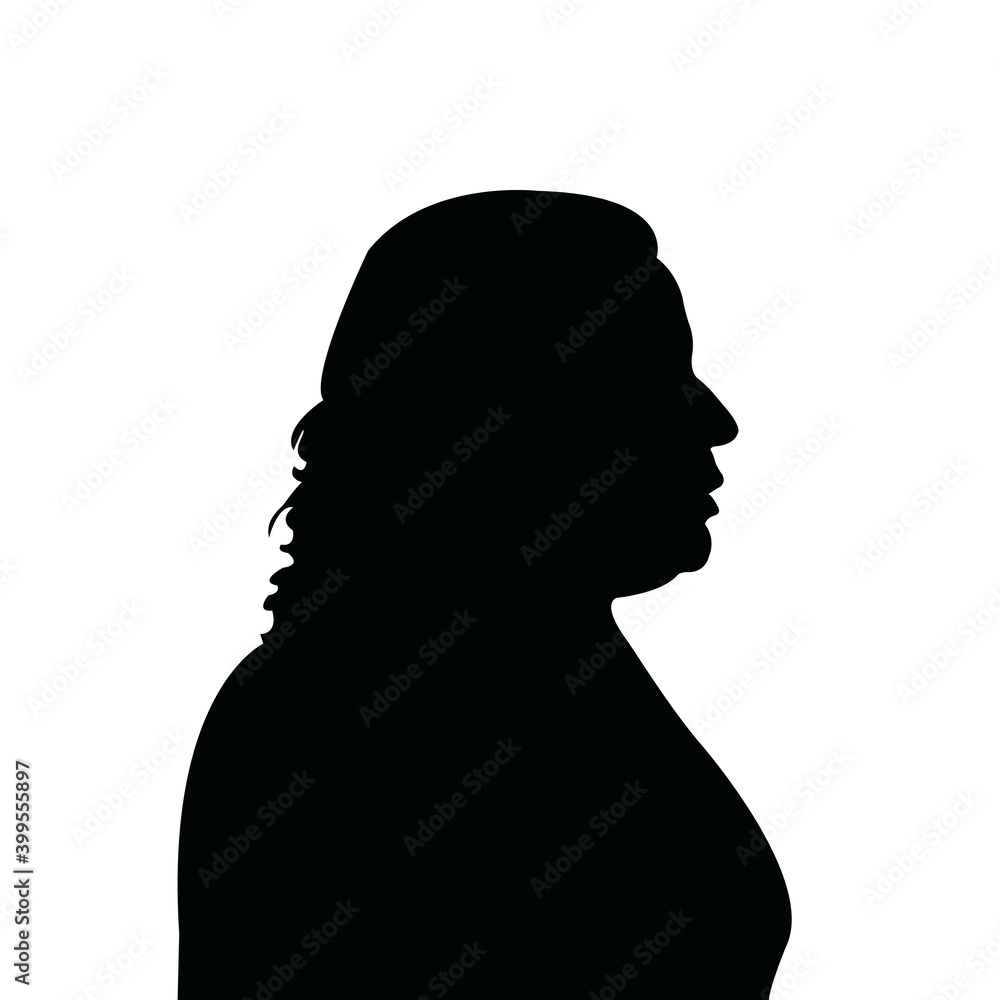 a woman head silhouette vector